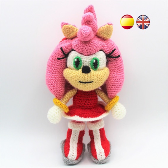 Amy Rose Amigurumi Pattern (Sonic the Hedgehog) - Sueños Blanditos