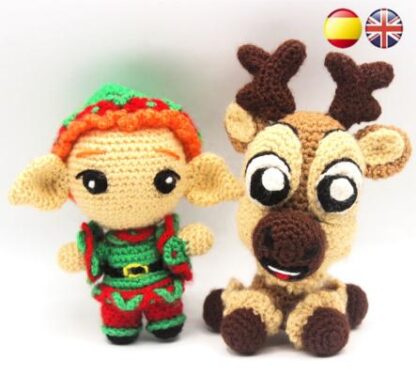 Christmas Elf and Reindeer amigurumi patterns