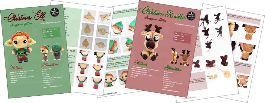 Christmas Elf and Reindeer amigurumi patterns